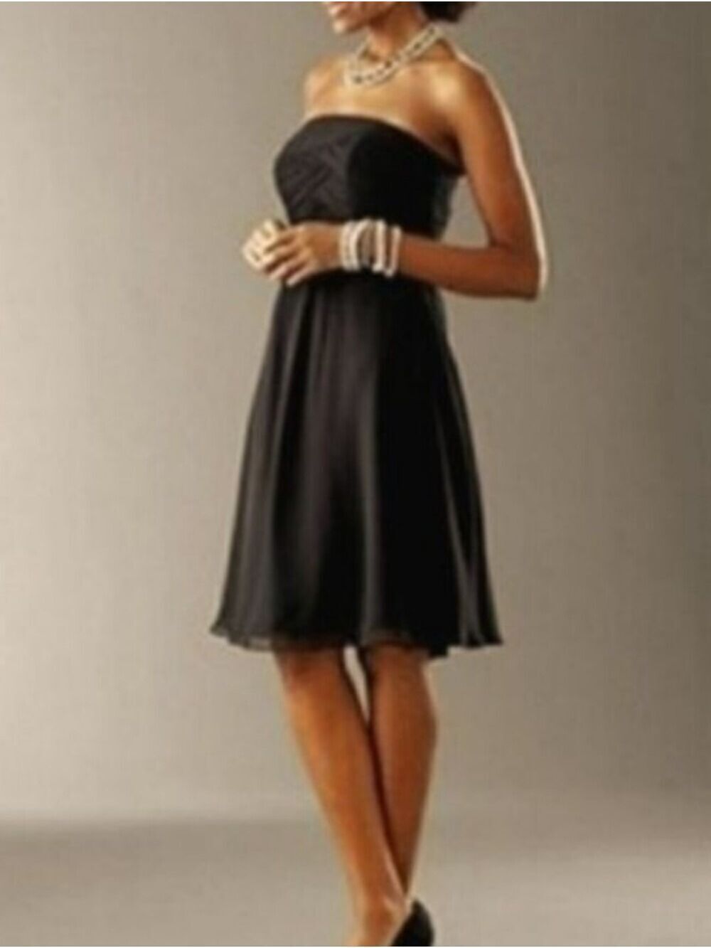 J. Crew Emily 100% Silk Strapless Chiffon Dress Size 0